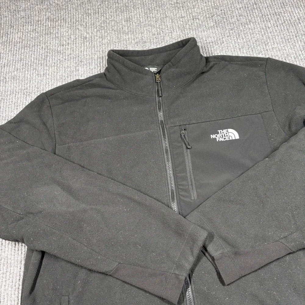 The North Face Jacket Mens XL Black Full Zip Fleece Denali Style Hiking Outdoor